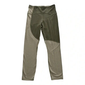 Lululemo Nulu Color Block High-Rise Cropped Leggings Green Twill / Green Fern